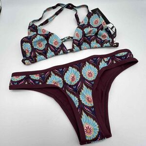 New Tavik Purple & Blue Floral Bikini - Size S